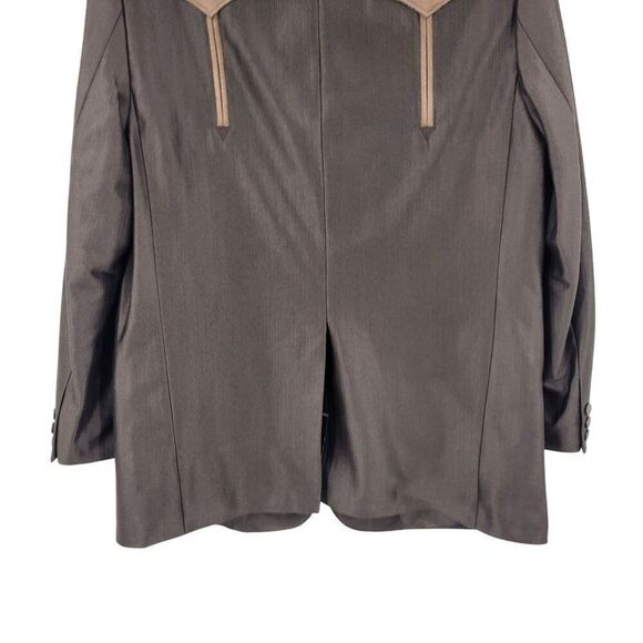 Buffalo Country Western Wear Mens Brown 36R Blazer Color Block Yoke Back Cowboy - Picture 11 of 12